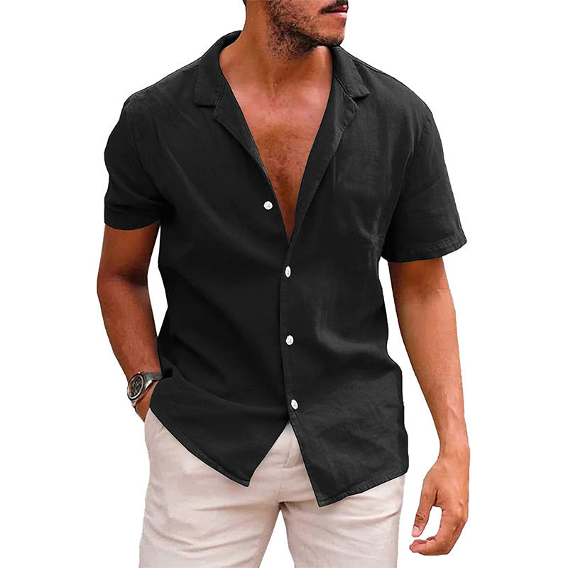 Hauts pour hommes, chemises décontractées boutonnées à manches courtes, chemises de plage, vêtements d'été pour hommes