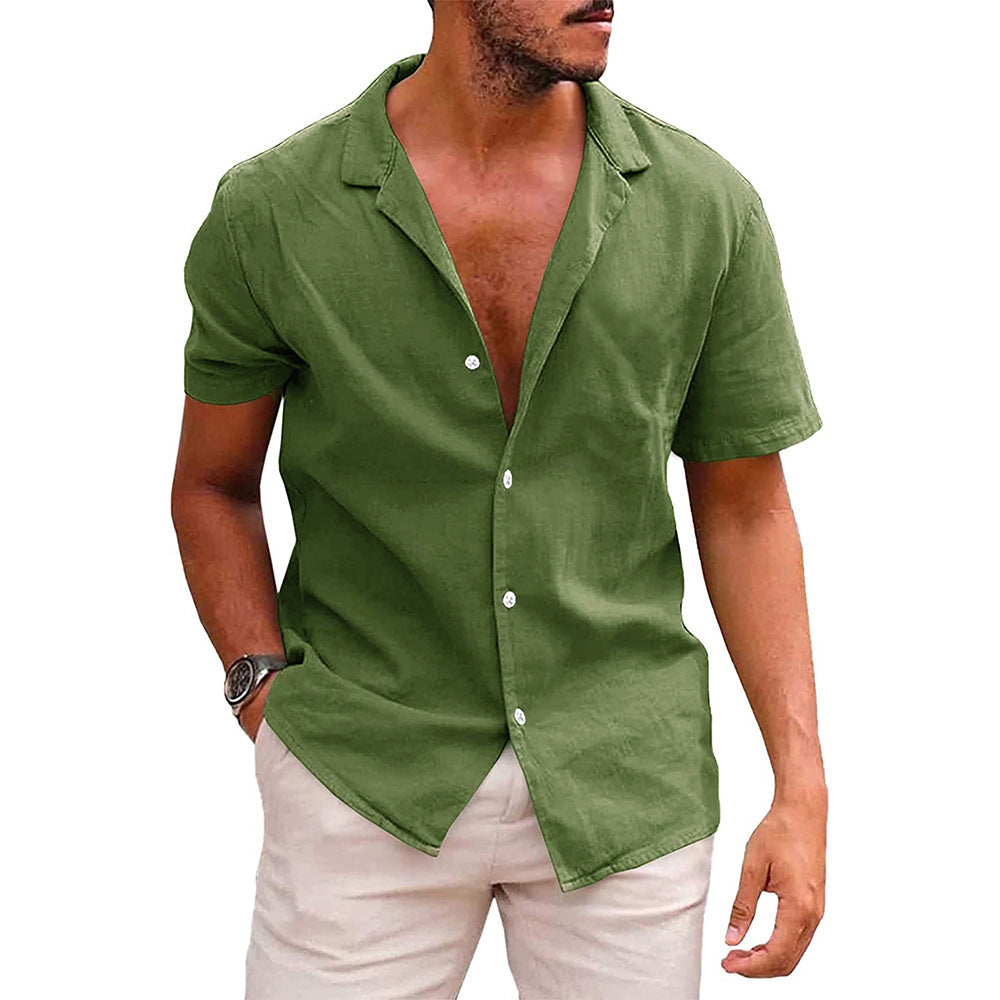 Hauts pour hommes, chemises décontractées boutonnées à manches courtes, chemises de plage, vêtements d'été pour hommes