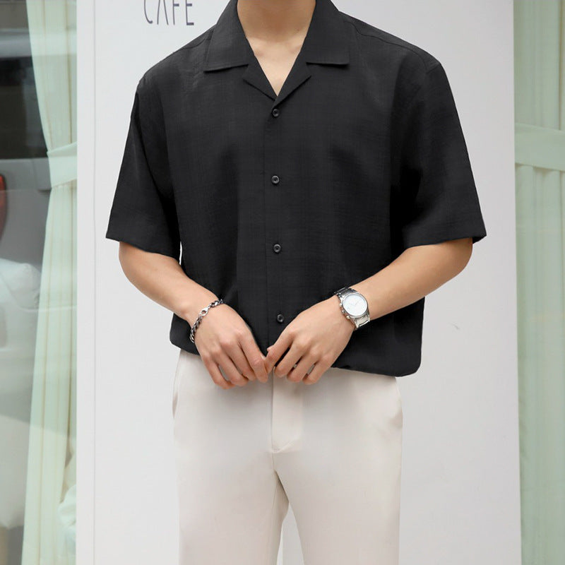 Chemise d'été à carreaux à manches courtes pour homme