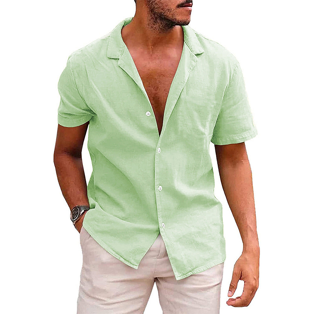 Hauts pour hommes, chemises décontractées boutonnées à manches courtes, chemises de plage, vêtements d'été pour hommes
