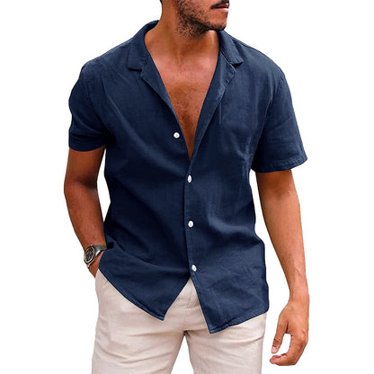 Hauts pour hommes, chemises décontractées boutonnées à manches courtes, chemises de plage, vêtements d'été pour hommes