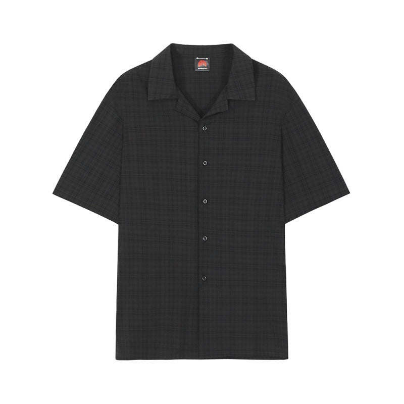 Chemise d'été à carreaux à manches courtes pour homme